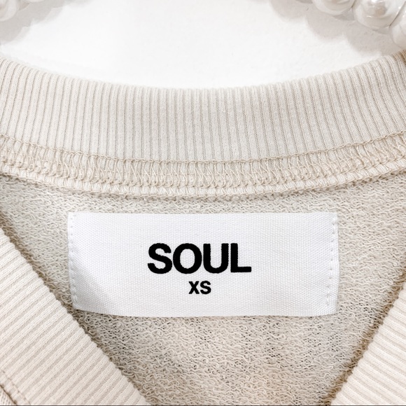 SoulCycle Mattie Crop Region Sweatshirt in Tan - Picture 5 of 9